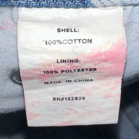 Superdown Kenzie Star Print Cut Off Denim Shorts Size 25 - Picture 8 of 16